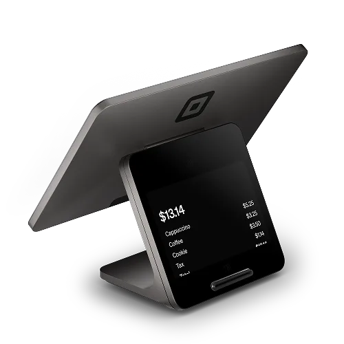 Square Register with seller and customer displays